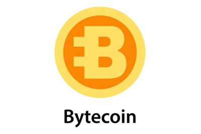 Bytecoin icon, flat style
