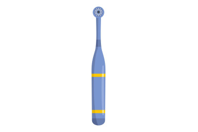 Health electric toothbrush icon, flat style