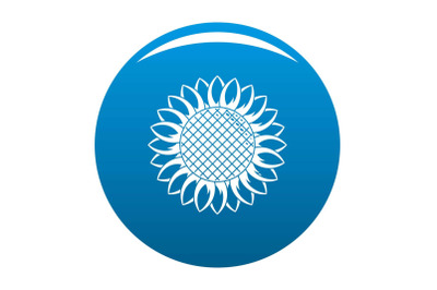 Round sunflower icon vector blue