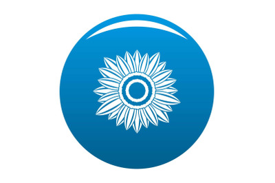 Sunny plant icon vector blue