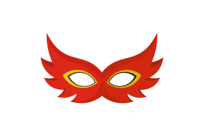 Nice mask icon, flat style