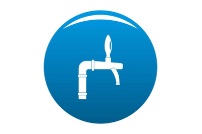 Tap with handle icon vector blue