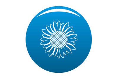 Nice sunflower icon vector blue