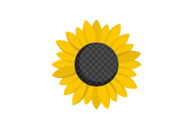 Sunflower seed icon, flat style