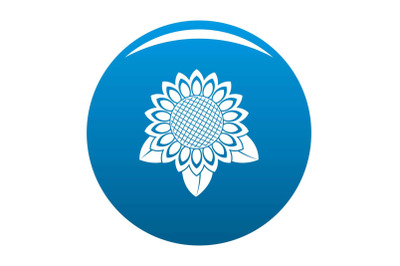 Sunflower leaf icon vector blue