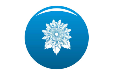 Natural sunflower icon vector blue