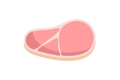 Tender steak icon, flat style