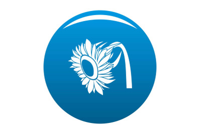 Beautiful sunflower icon vector blue