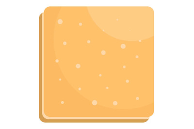 Dietic biscuit icon, flat style