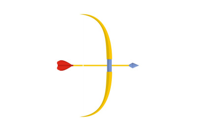 Archery ammunition icon, flat style