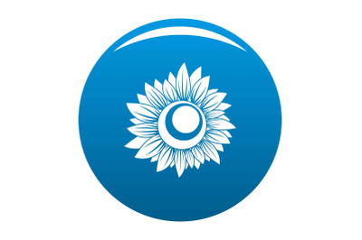 Tall sunflower icon vector blue