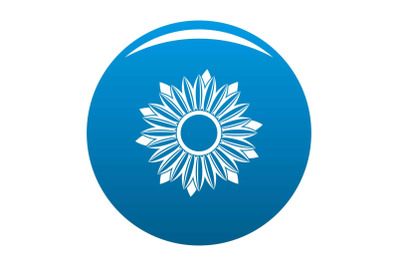 Ripe sunflower icon vector blue