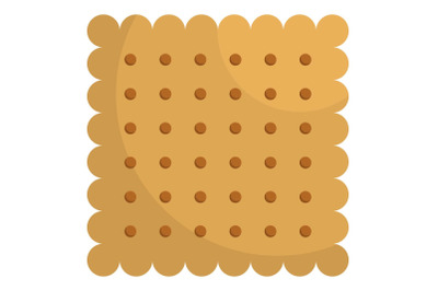 Nut biscuit icon, flat style
