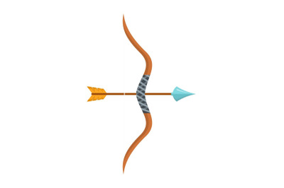 Archery sport icon, flat style