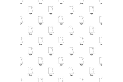 Egypt map thin line vector simple