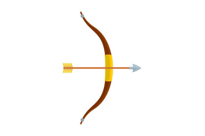 Sport bow icon, flat style