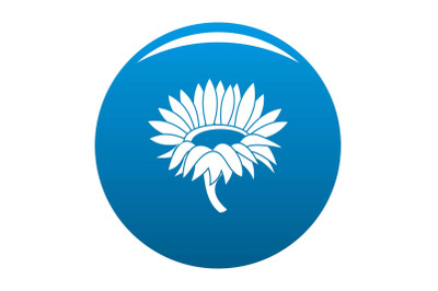 Blossoming sunflower icon vector blue