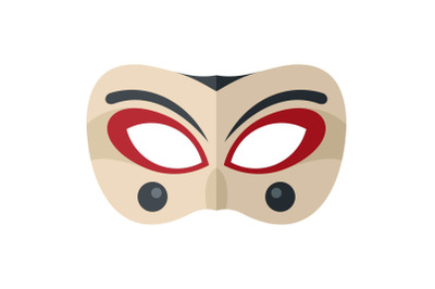 Clown mask icon, flat style