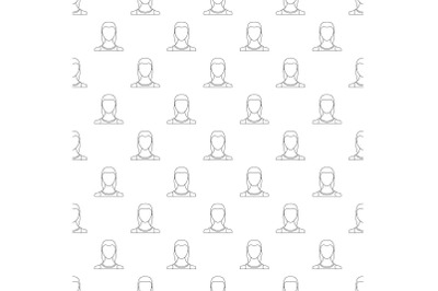Girl user pattern vector seamless
