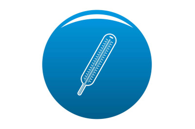 Mercury thermometer icon vector blue