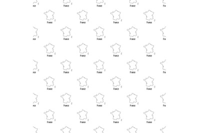 France map thin line vector simple