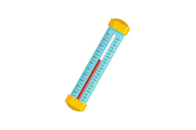 Medical thermometer icon, flat style