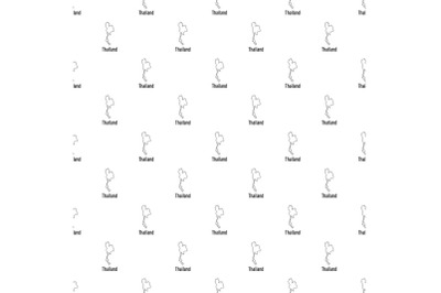 Thailand map thin line vector simple