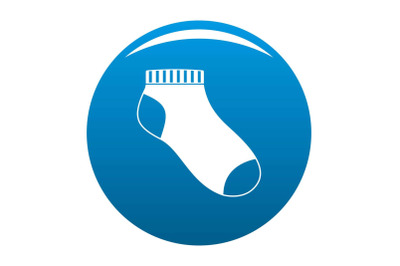 Sport sock icon vector blue