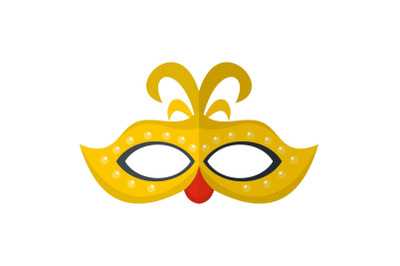 Venice mask icon, flat style