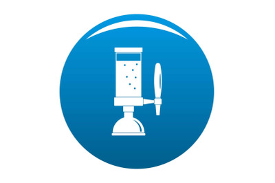 Beer tap icon vector blue