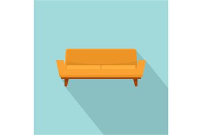 Camelback sofa icon, flat style