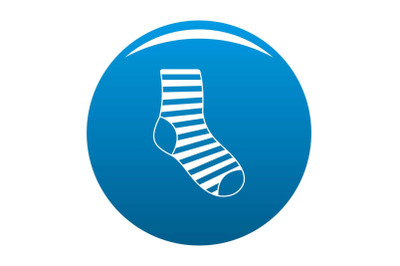 Woman sock icon vector blue