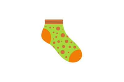 Small sock icon, flat style