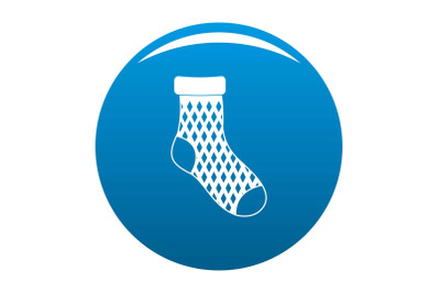 Child sock icon vector blue