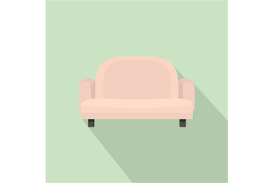 Armchair sofa icon, flat style