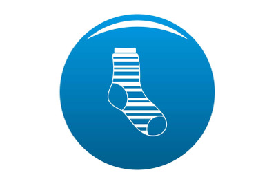 Warm sock icon vector blue