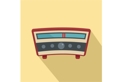 Retro radio icon, flat style