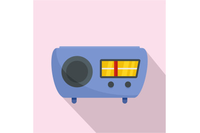 Radio receiver icon, flat style