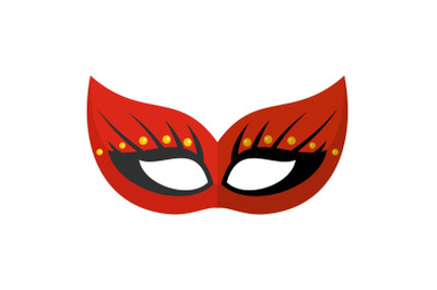 Travel mask icon, flat style