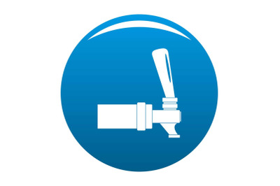 Faucet icon vector blue