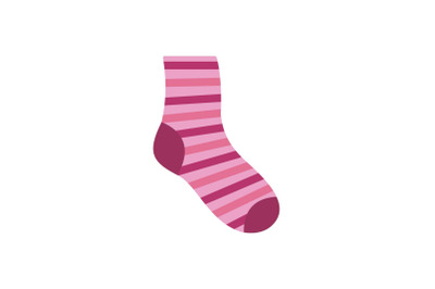 Woman sock icon, flat style