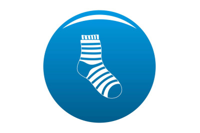 Fuzzy sock icon vector blue