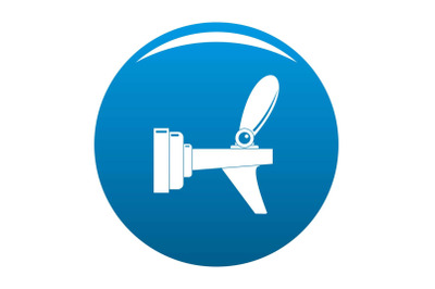 Metal tap icon vector blue