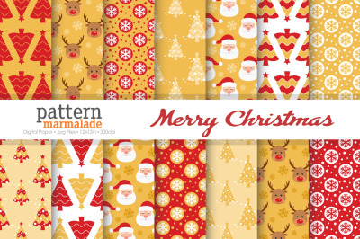 Goldenrod&nbsp;Christmas Digital Paper - S1118