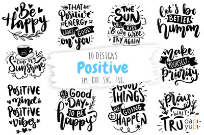 Positive Lettering Quotes Bundle