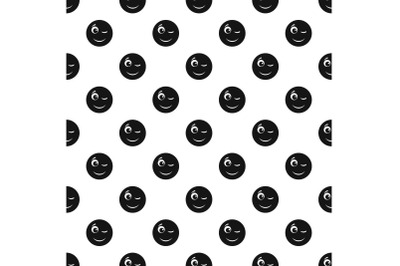 Winks smile pattern vector seamless