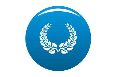 Award wreath icon vector blue