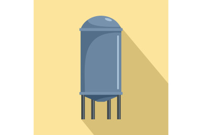 Water tank icon, flat style