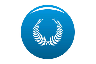 Branch wreath icon vector blue