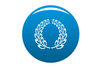 Trophy wreath icon vector blue